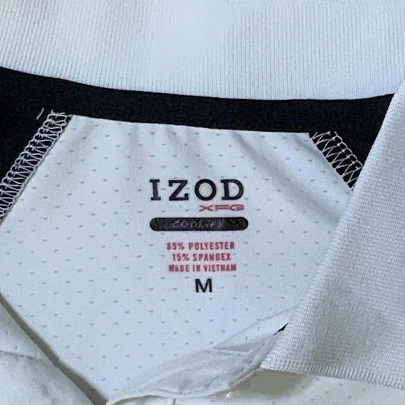 Izod XFG Golf Polo Women’s Athletic Tennis Top Cool FX White Pink Black Medium - Picture 2 of 16